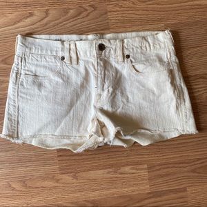 Madewell Cream Cutoff Shorts
